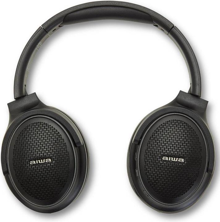 Actual product image Aiwa HST-250BT Bluetooth On-Ear Headphone with HyperBass, Black EU (12 h, Cable, Wireless)
