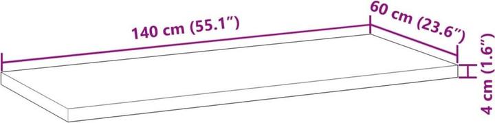 Produktbild vidaXL Schreibtischplatte Ölbeschichtung Akazie (140 x 60 x 4 cm)