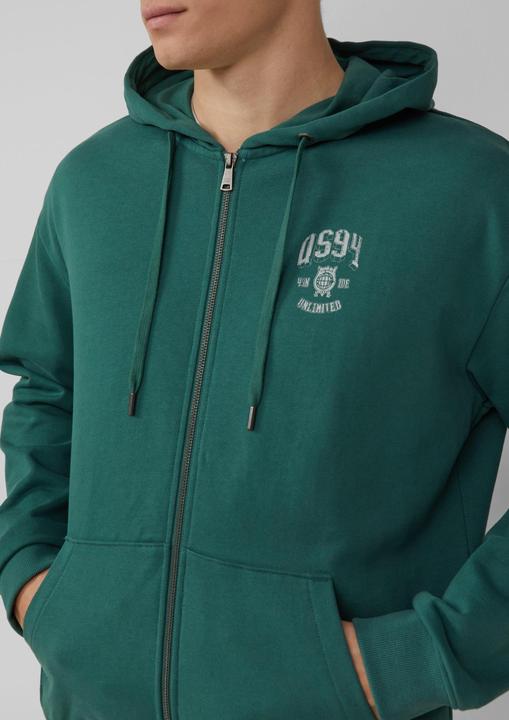 Produktbild s.Oliver Sweatshirt Jacke Hoodie-Sweatshirtjacke mit Frontprint (M)