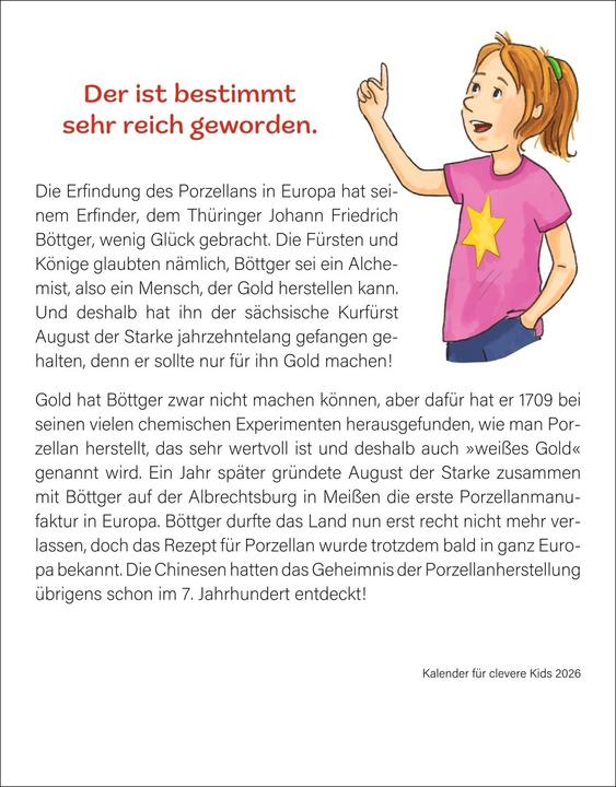 Actual product image Harenberg Kalender für clevere Kids Tagesabreisskalender 2026