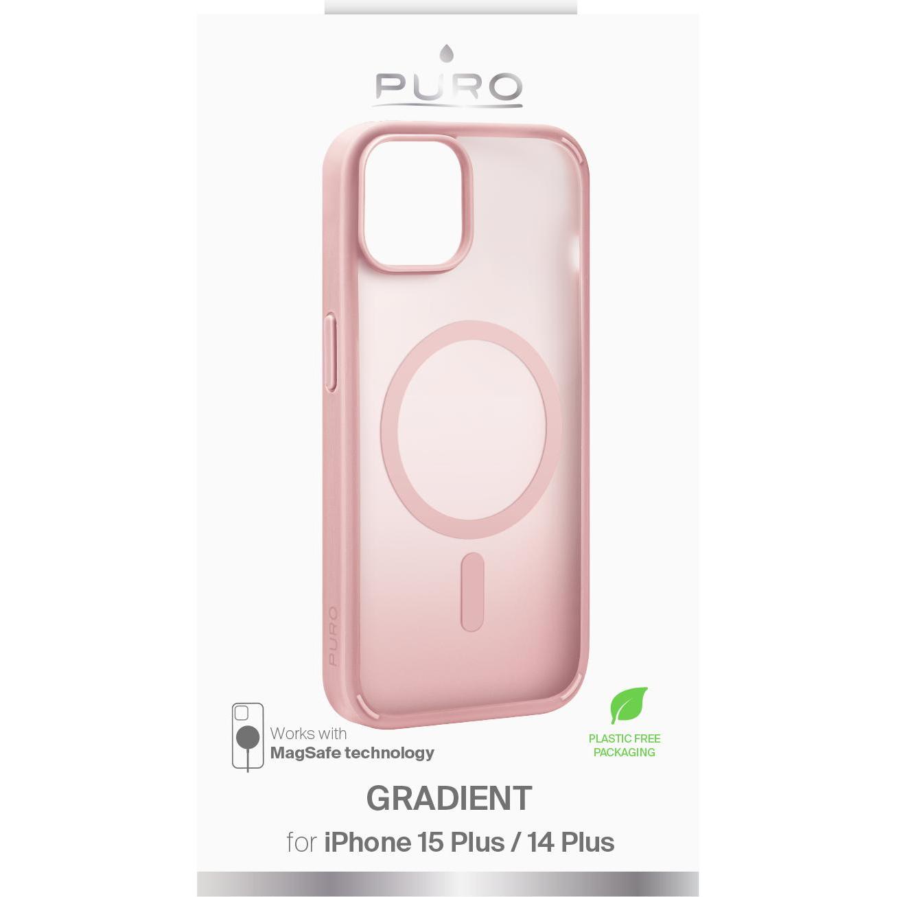 Thumbnail - Puro PUIPC1561GRADIENTLGR (Apple iPhone 15 Plus), Smartphone Hülle, Rosa