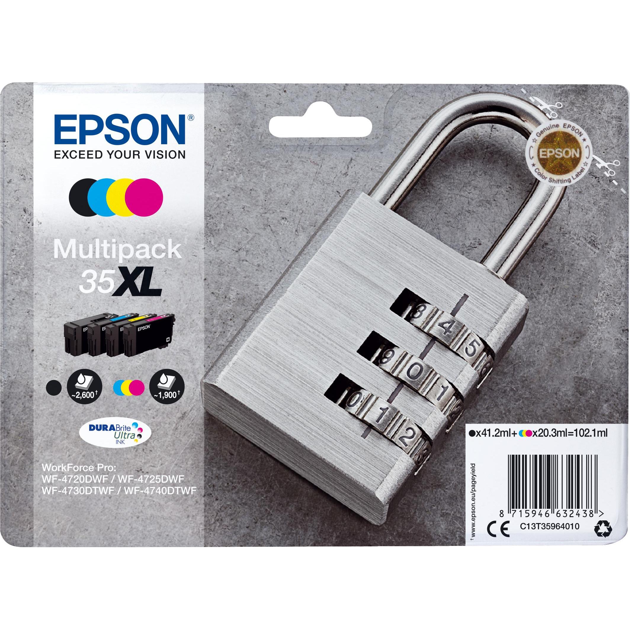 Epson, Cartucce, 35XL DuraBrite Ultra Multipack (M, C, Y, FC)