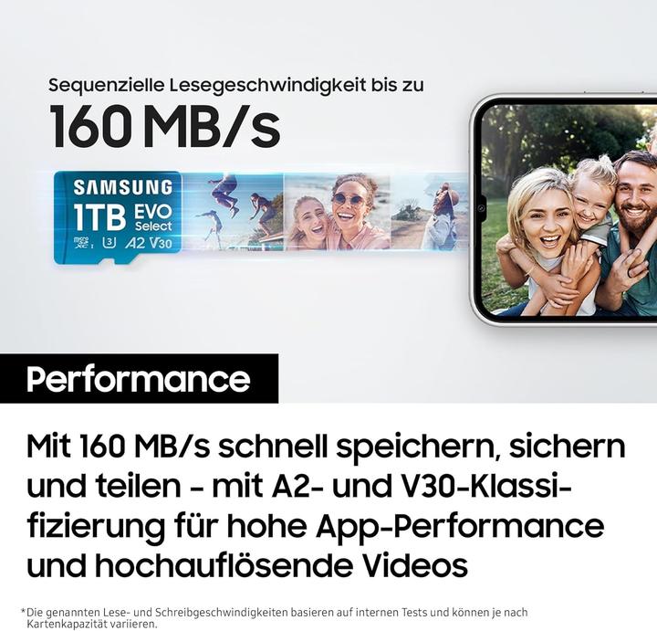 Immagine prodotto Samsung EVO Plus (1000 GB, microSDXC, U3, UHS-I)