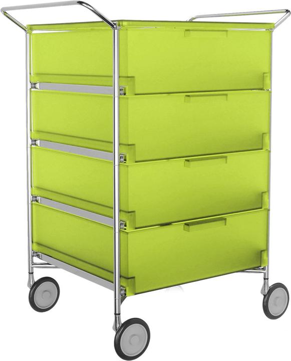 Produktbild Kartell Mobil Rollcontainer mit 4 Schubladen und Griffen (47 x 67 x 82 cm)