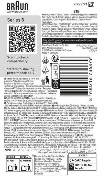 Produktbild Braun Series 3 Kombipack 21B Scherkopfkassette (1 x)