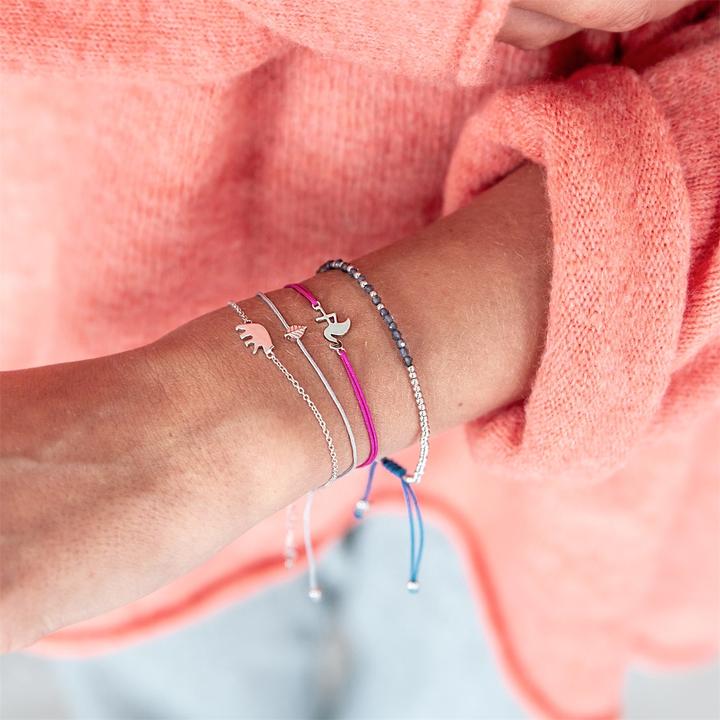 Immagine prodotto Glanzstücke München Fenicottero da donna in argento Sterling 15,0 - 22,0 cm, regolabile in modo flessibile - 10184 (22 cm, Argento)