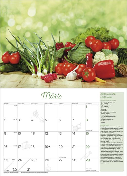 Produktbild Kchenkalender 2025 (42 x 29 cm, 42 x 58 cm)