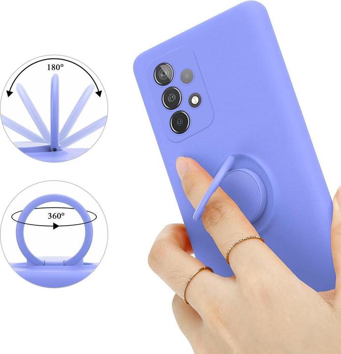 Produktbild Cadorabo TPU Liquid Ring Silicone Case Hülle (Samsung Galaxy A52, Samsung Galaxy A52 5G, Samsung Galaxy A52s 5G)