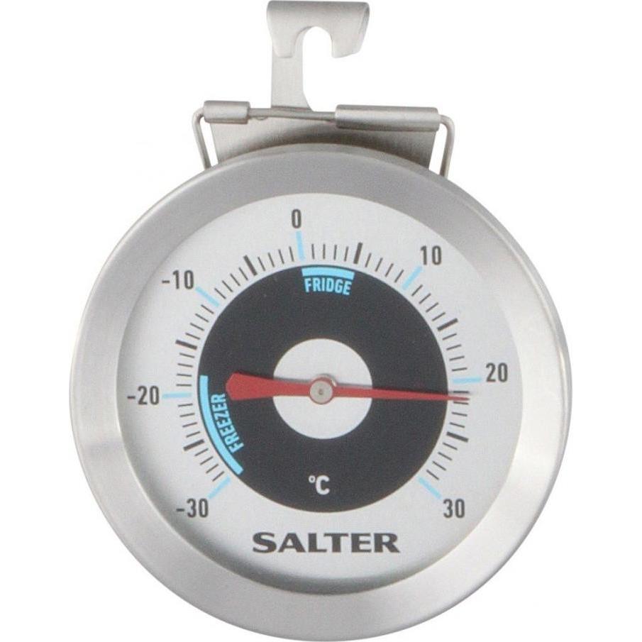 Salter 517 SSCR Analogue Fridge / Freezer Thermometer, Kühlschrank Zubehör, Silber