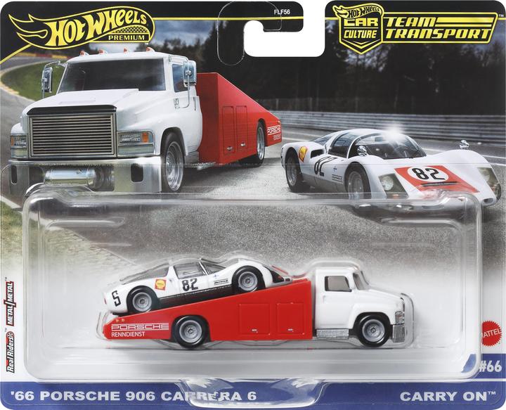 Actual product image Hot Wheels Car Culture: Team Transport '66 Porsche 906 Carrera 6 & Carry On