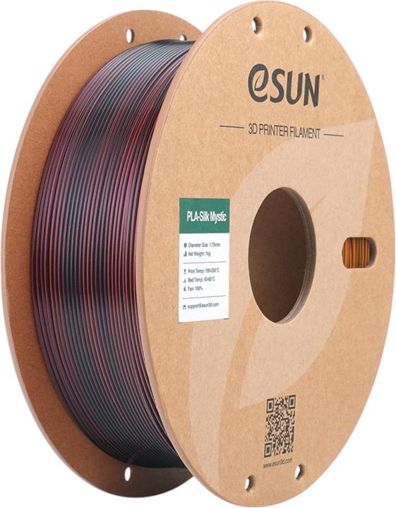 Produktbild eSUN ePLA-Silk Mystic Schwarz-Rot-Gold Filament 1.75mm 1Kg (PLA, 1.75 mm, 1000 g, Mehrfarbig)