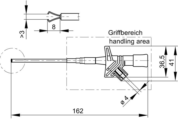 Image du produit Velleman HM6410S Pointe de test à pince rouge