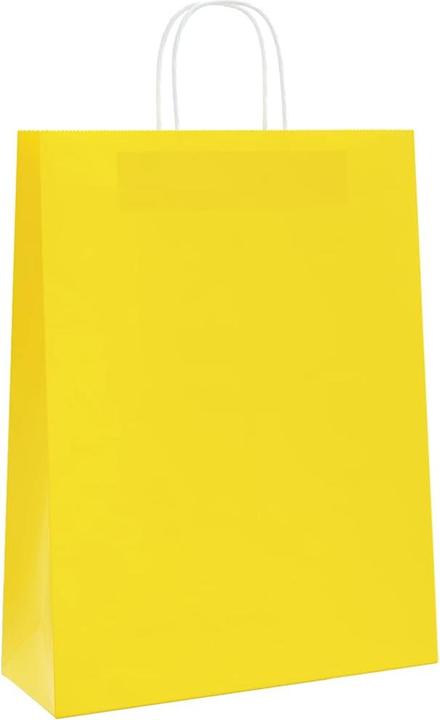 Actual product image VidaXL Kraft paper bags 50 pcs. with handle yellow 15x8x21 cm paper bag (Gift bag, 50 x)
