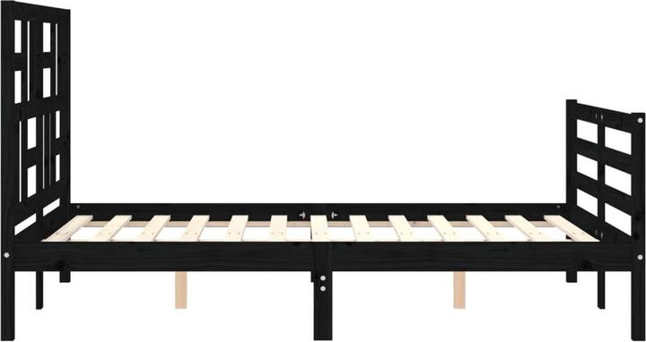 Produktbild vidaXL Massivholzbett mit Kopfteil Weiss 5FT King Size (150 x 200 cm)