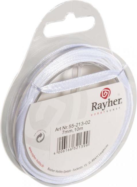 Actual product image Rayher Satin ribbon, white, 10 m (1x)