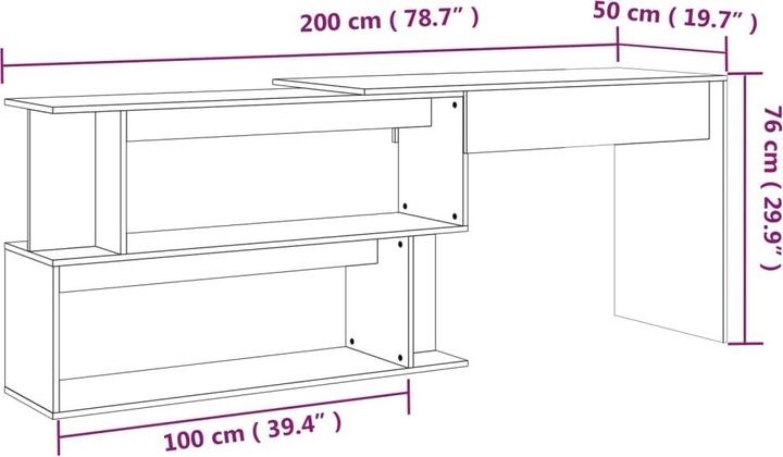 Actual product image VidaXL Titos (200 x 50 x 76 cm)