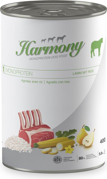 Actual product image Harmony Dog Monoprotein Lamb with Rice 410g (Adult, 1 pcs., 410 g)