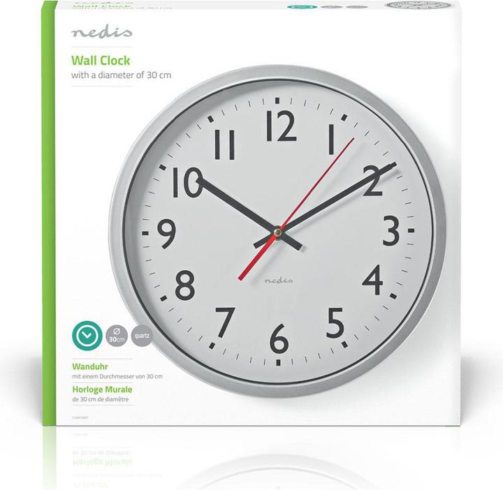Image du produit Nedis Horloge murale, 30 cm, blanc (30 cm)