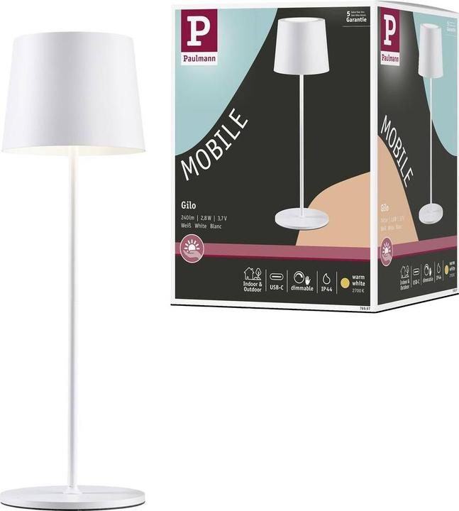 Produktbild Paulmann 2er Set Akkuleuchte Gilo IP44 2700K (170 lm)