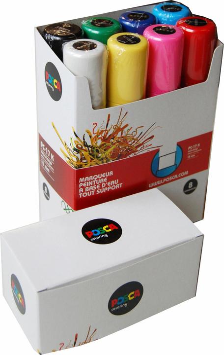 Actual product image Posca Marker PC-17K Rechteckspitze (Multicoloured, 15 mm, 8 x)