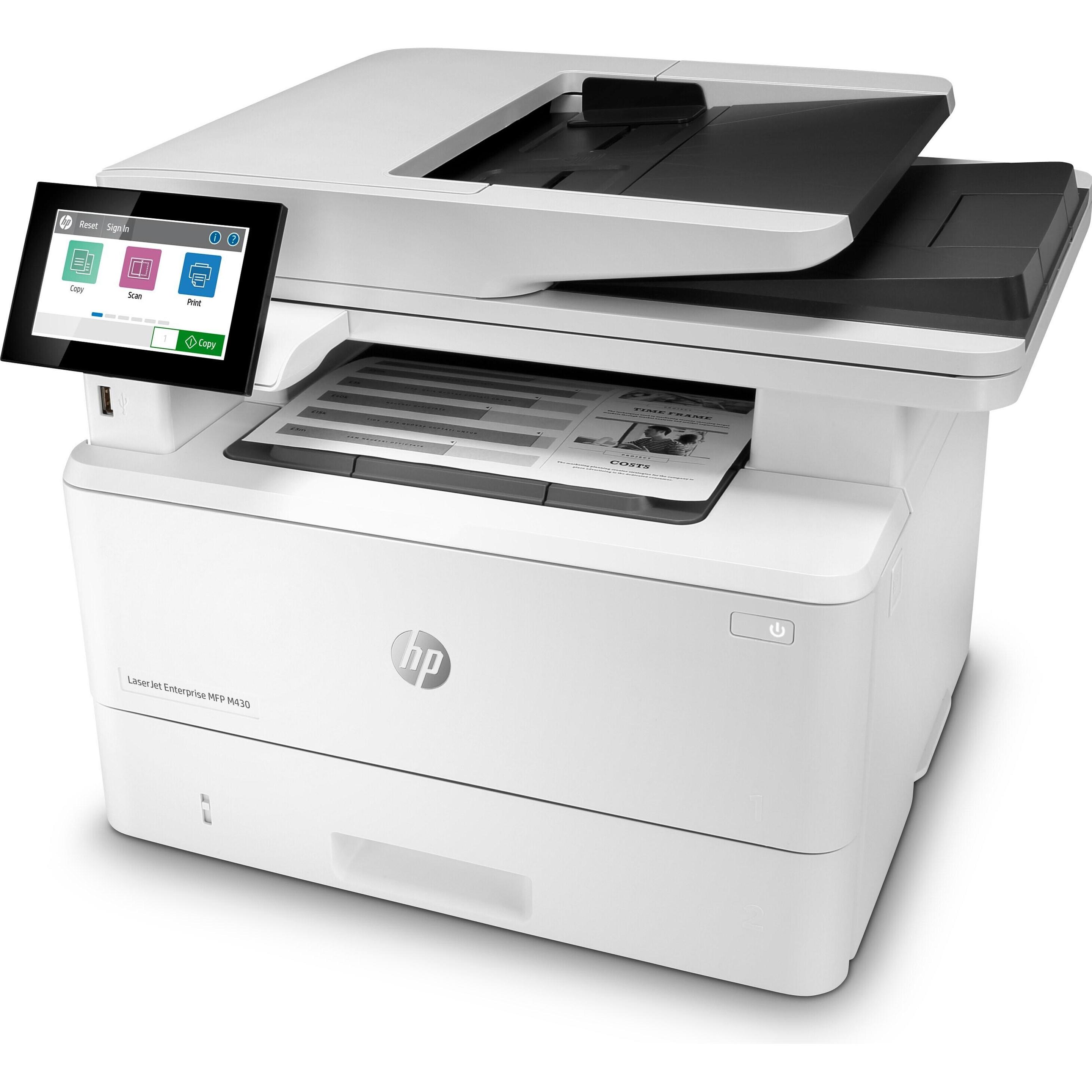 HP LaserJet Enterprise M430f MFP (Laser, Schwarz-Weiss), Drucker, Weiss
