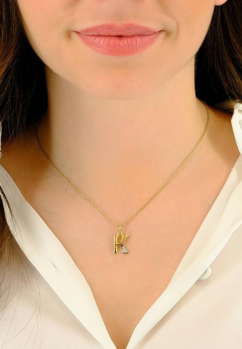 Image du produit Muau Lettre (750, Or jaune 18 carats, Or blanc)