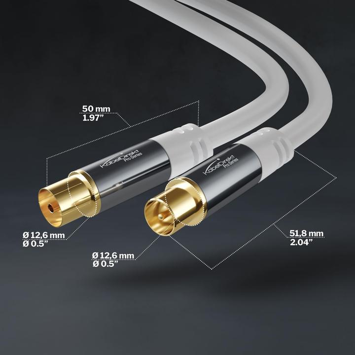 Produktbild KabelDirekt 4K Antennenkabel Koaxialkabel für TV (Antennenkabel)