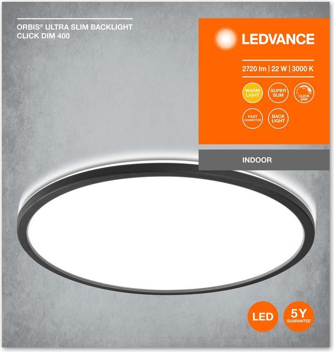 Immagine prodotto Ledvance ORBIS ULTRA SLIM CLICK DIM 400 mm NERO (1740 lm)