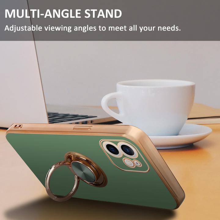 Produktbild Cadorabo Hülle für Apple iPhone 12 MINI im TPU mit Kameraschutz und Ring LM089 Style (Apple iPhone 12 mini)