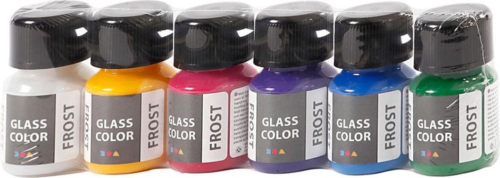 Produktbild Creativ Company Glasfarbe Frost Glasfarbe, 6x30ml (Mehrfarbig, 180 ml)