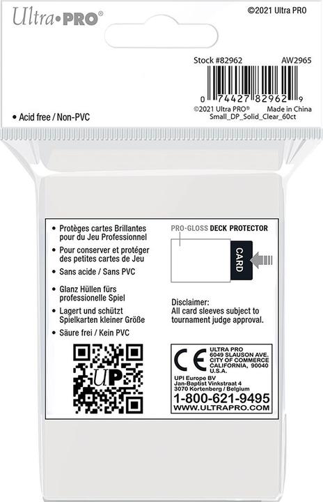 Actual product image Ultra Pro Clear PRO