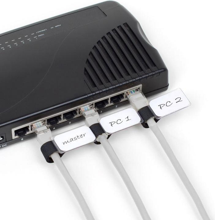 Produktbild Label-the-cable kleine Klettbinder mit Etikette (Klettkabelbinder, 90 mm, 10 Stk.)
