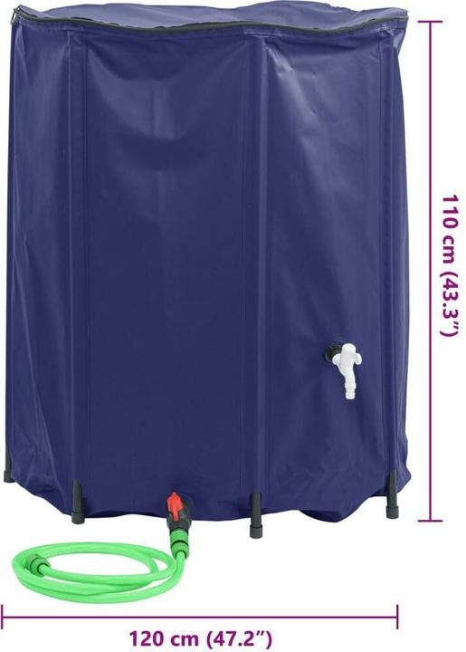 Actual product image VidaXL Water tank with tap Foldable 1250 L PVC (1250 l)