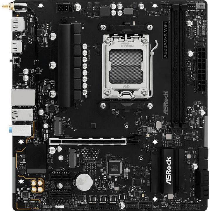 Productafbeelding AsRock A620AM-X WiFi AM5 mATX HDMI/DP DDR5 (AM5, AMD A620, mATX)