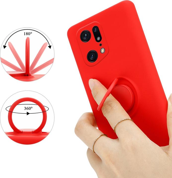 Image du produit Cadorabo TPU Liquid Ring Silicone Case Case pour Oppo FIND X5 PRO (Oppo Find X5 Pro)