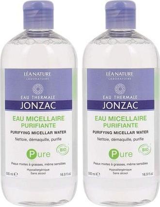 Actual product image Léa Nature Eau De Jonzac Pure Purifying Micellar Water Organic 500ml - Pack of 2 (500 ml)