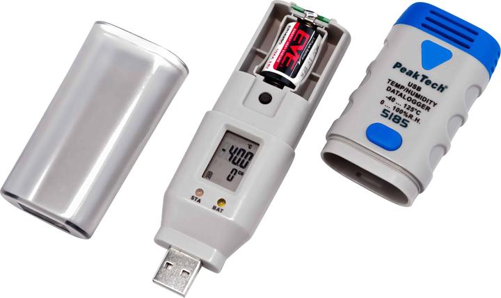 Produktbild Peaktech 5185 Datenlogger Temperatur Luftfeuchte -40...+125°C