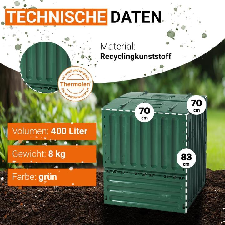 Actual product image Garantia Closed quick composter (400 l)