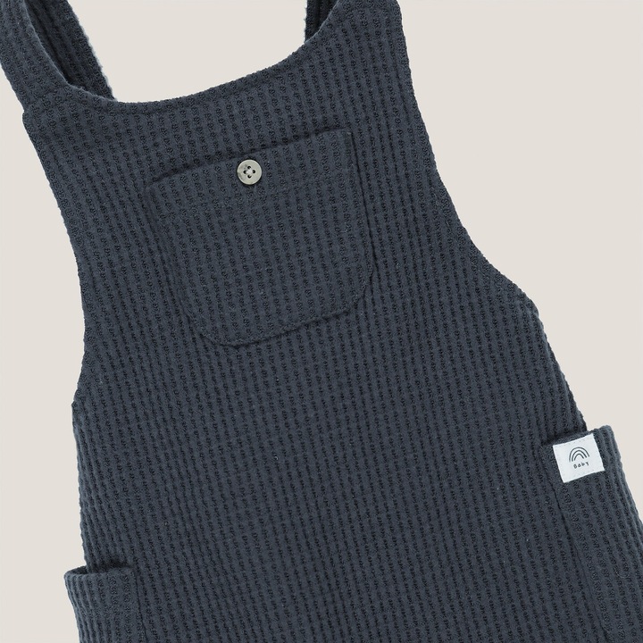 Actual product image La Redoute Collections Waffle Pique Dungarees (74)