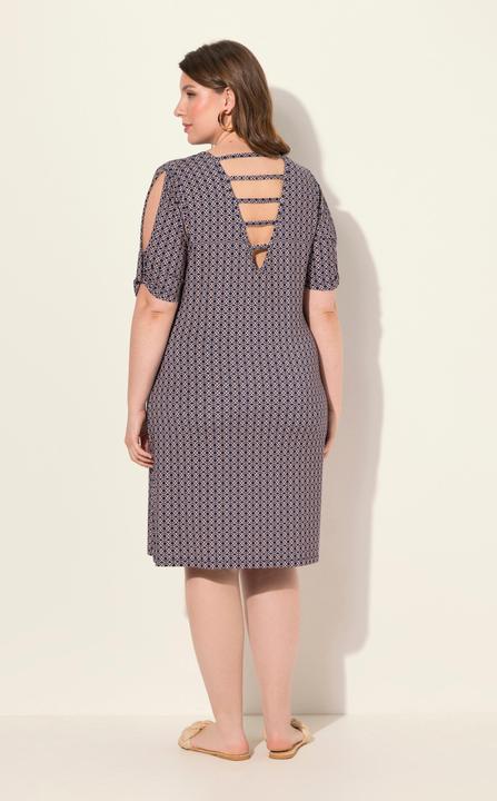 Produktbild Ulla Popken Strandkleid, Paisley, A-Linie, V-Ausschnitt, Halbarm (50, 52)