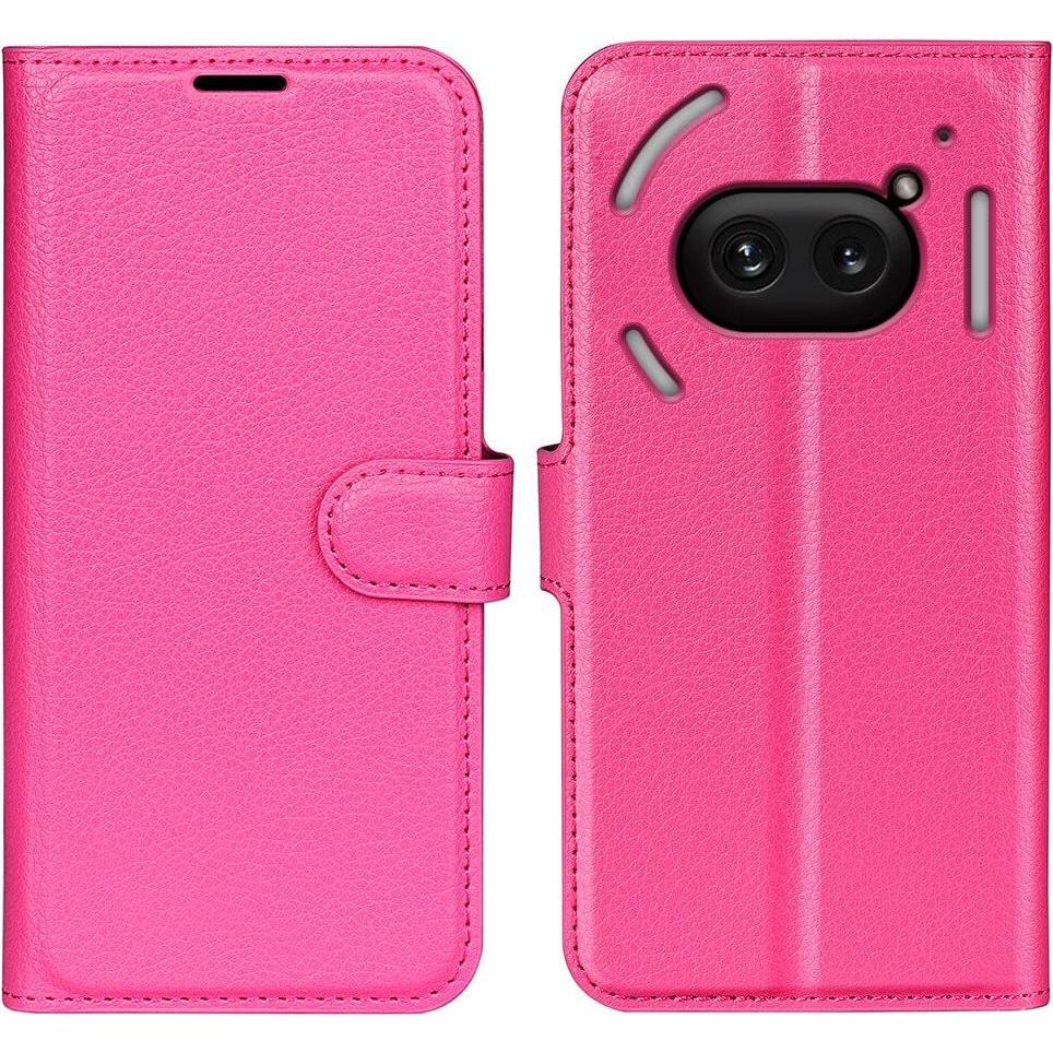 Cover-Discount Nothing Phone (2a) - Leder Etui Hülle (Nothing Phone (2a)), Smartphone Hülle, Pink