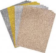 Actual product image Trimcraft Glitter paper mix - Basics, A5, self-adhesive, 12 (12 x)