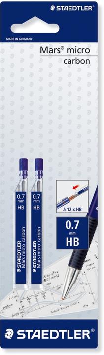 Actual product image Staedtler Mars Micro Carbon fine leads 0.7mm HB (0.70 mm, HB, 24x)