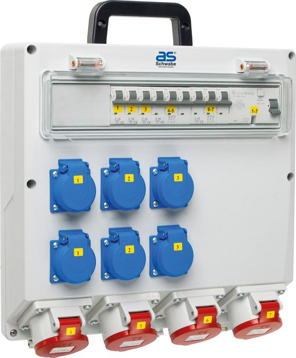 Produktbild As - Schwabe Wandverteiler mit Direktanschluss (10 x, CEE 7/3, CEE)