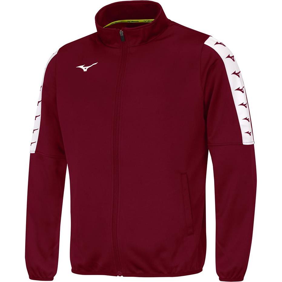 Mizuno, Jungen, Jacke, Nara Track Jacket Kids (152), Rot, 152