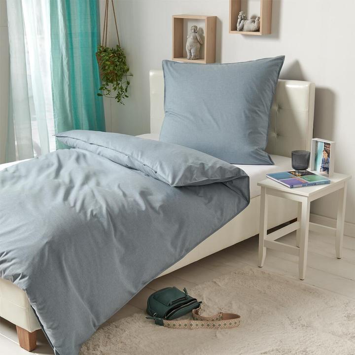 Immagine prodotto Traumschlaf Basic Chambray (Set di biancheria da letto, 155x220 cm + 80x80 cm)