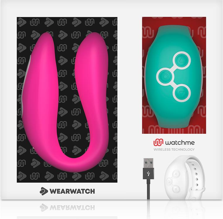Actual product image Wearwatch Dual Pleasure Wireless Technology Watchme Fuchsia / Aquamarine