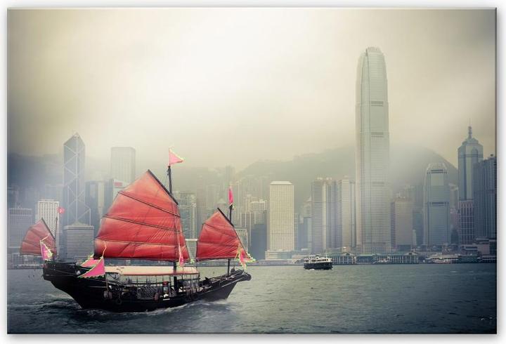 Actual product image Trenddeko Sailing in Hong Kong (60 x 40 cm)