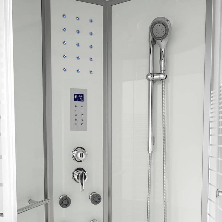 Actual product image Home Deluxe Steam shower with waterfall MANTA L steam sauna, 100x100x220cm