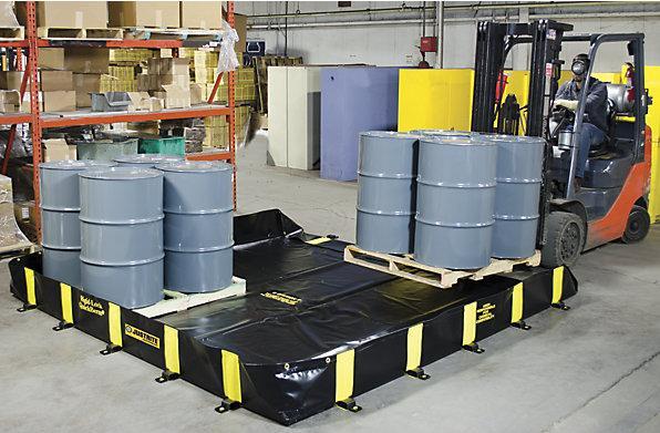 Actual product image Justrite QuickBerm® Plus folding tray